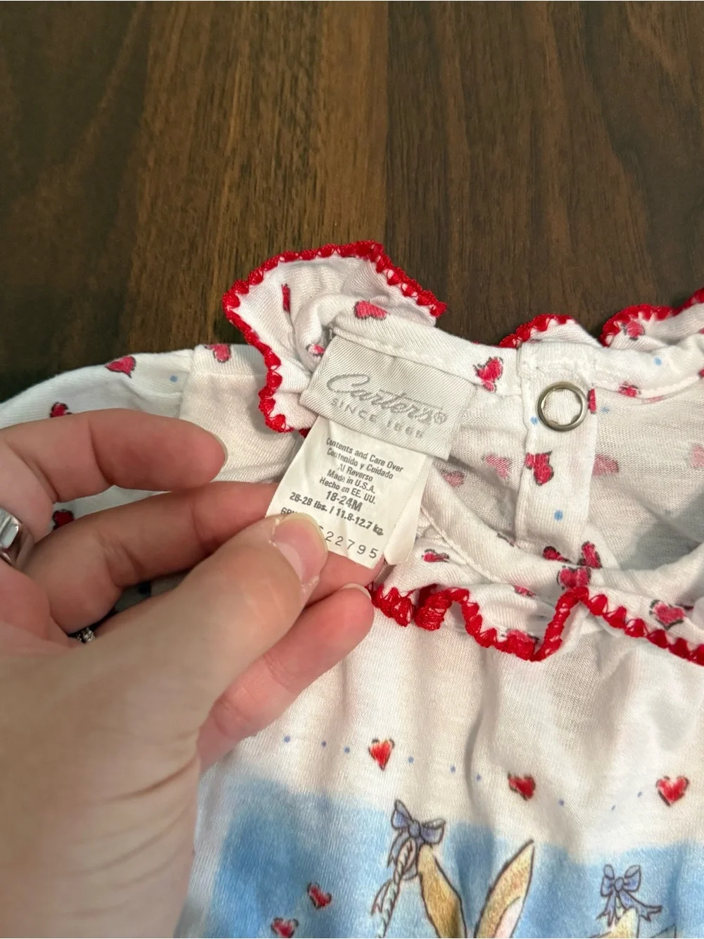Baby girl vintage Carter’s snap pajama set